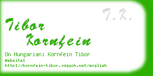 tibor kornfein business card